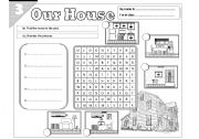 English Worksheet: Our House - 03 (+ Answer key)