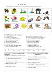 English Worksheet: Passive Voice-exercises