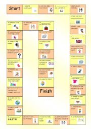 English Worksheet: Beginners Board Game