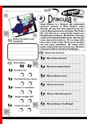 English Worksheet: RC Series Level 1_Scary Edition_02 Dracula (Fully Editable + Answer Key)