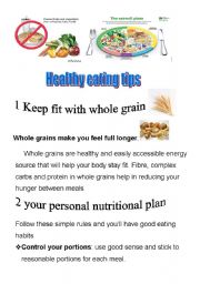 healthy eating tips (1/2)