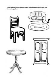 English Worksheet: Furniture