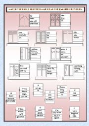 IF + Proverbs - Matching FUN - 2 pages of exercises + 540 proverbs + key -9_PAGES + Outlined BW Printer Friendly