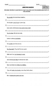 question making practice esl worksheet by candespi