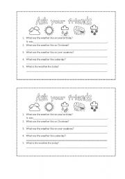 English Worksheet: weather interview