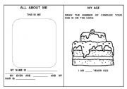 English Worksheet: ALL  ABOUT  ME  MINI  BOOK