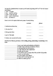 English Worksheet: Kinds of Sentences