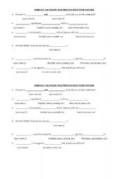 English Worksheet: speaking activity between 3