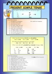 English Worksheet: PRESENT SIMPLE TENSE