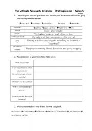 English worksheet: The Ultimate personalirt interview