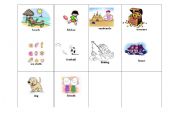 English Worksheet: match these to a verb on your dice