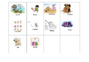 English worksheet: match these to a verb on your dice