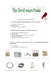 English Worksheet: The Devil wears Prada