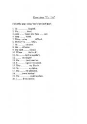 English worksheet: Exercise 