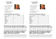 English Worksheet: Yitzhak Rabin