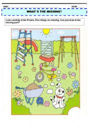 English Worksheet: park