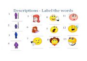 English Worksheet: Teaching English Vocabulary: Descriptions