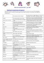 BRITISH TERMS & SLANGS - ADJECTIVES FOR PEOPLE