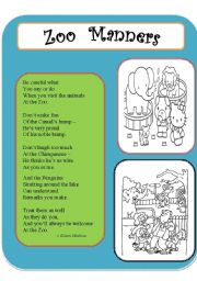 English Worksheet: Poem Comprehension