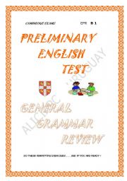 English Worksheet: PET grammar review