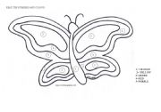 English Worksheet: a simple butterfly