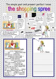 English Worksheet: the shopping spree