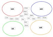 English Worksheet: Sort -ck words