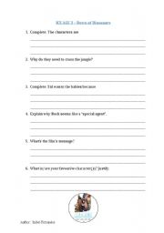 English worksheet: Worksheet on the film: