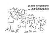 English Worksheet: Head shoulders knees and toes