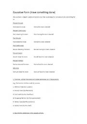 English Worksheet: The Causative Form