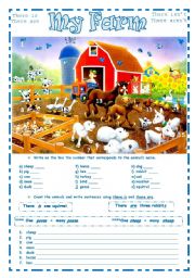 English Worksheet: MY FARM ~ 2 pages ~