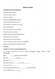 English worksheet: when in Rome movie worksheet