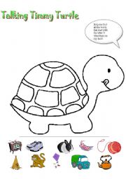 English Worksheet: Talking Timmy Turtle