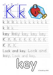 English Worksheet: Worksheets and reuploaded Learning Letters Kk and Ll: 8 worksheets