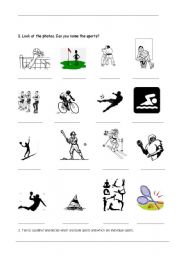 English worksheet: Sports