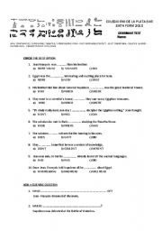 English Worksheet: GRAMMAR REVIEW
