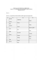 English worksheet: past verbs