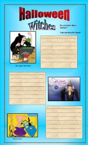 English worksheet: Halloween - Witches 