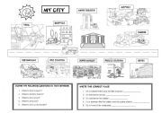 English Worksheet: MY CITY