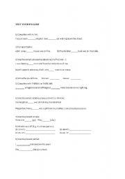 English Worksheet: Practicing basic grammar skills