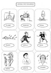 English Worksheet: verbs pictionary 1