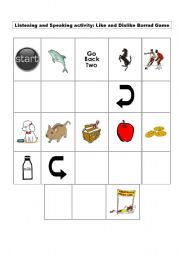 English Worksheet: Like and dislake games
