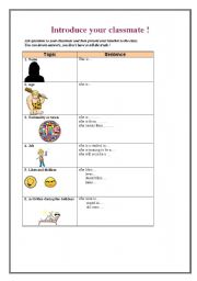 English worksheet: introduce someone