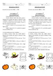 English Worksheet: Halloween