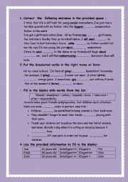 English Worksheet: EXERCICES