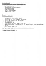 English Worksheet: Coraline Scenes 13th and 14th