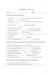 English worksheet: Pre-intermediate grammar test