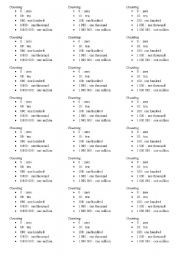 English worksheet: counting