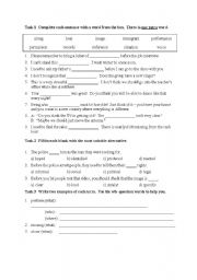 English worksheet: fill in gaps activity