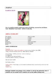 English Worksheet: Fashion show